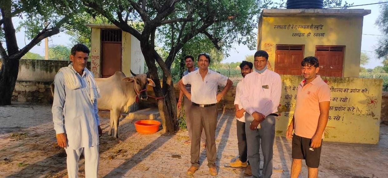 In the first place in the production of milk from indigenous cows, the village Khudana