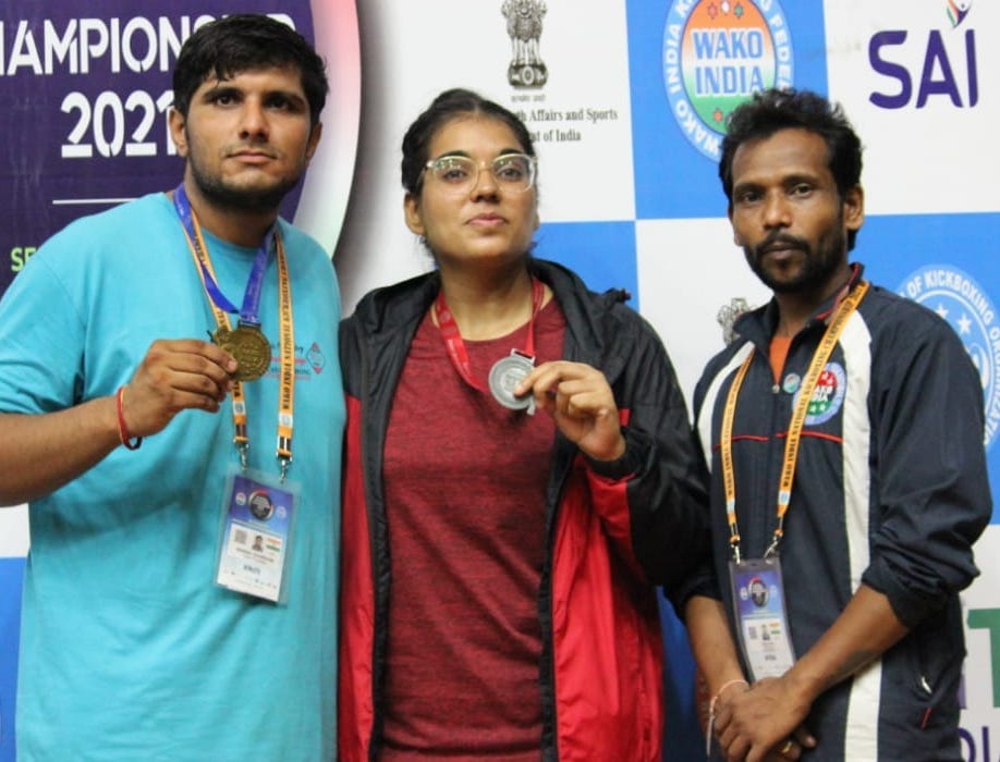 Shubham won gold, Mansi won silver medal