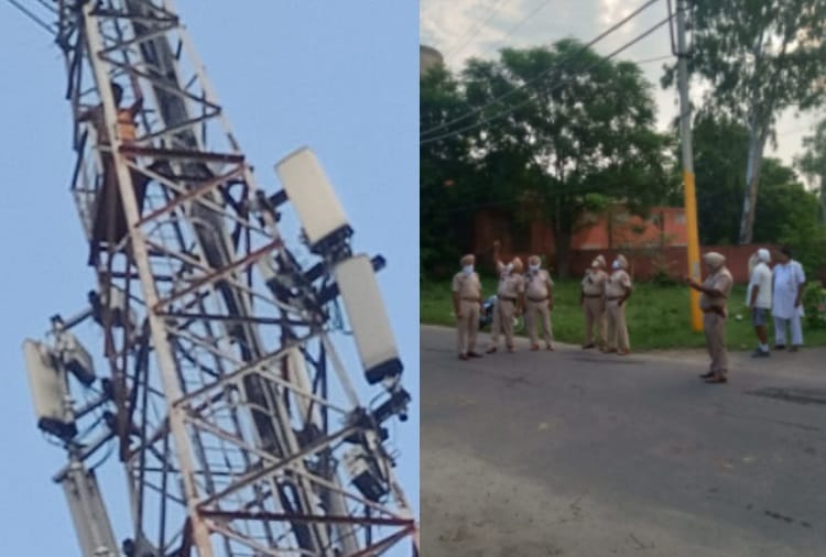 An ETT Teacher climbed on Mobile Tower for his demands in Kapurthala