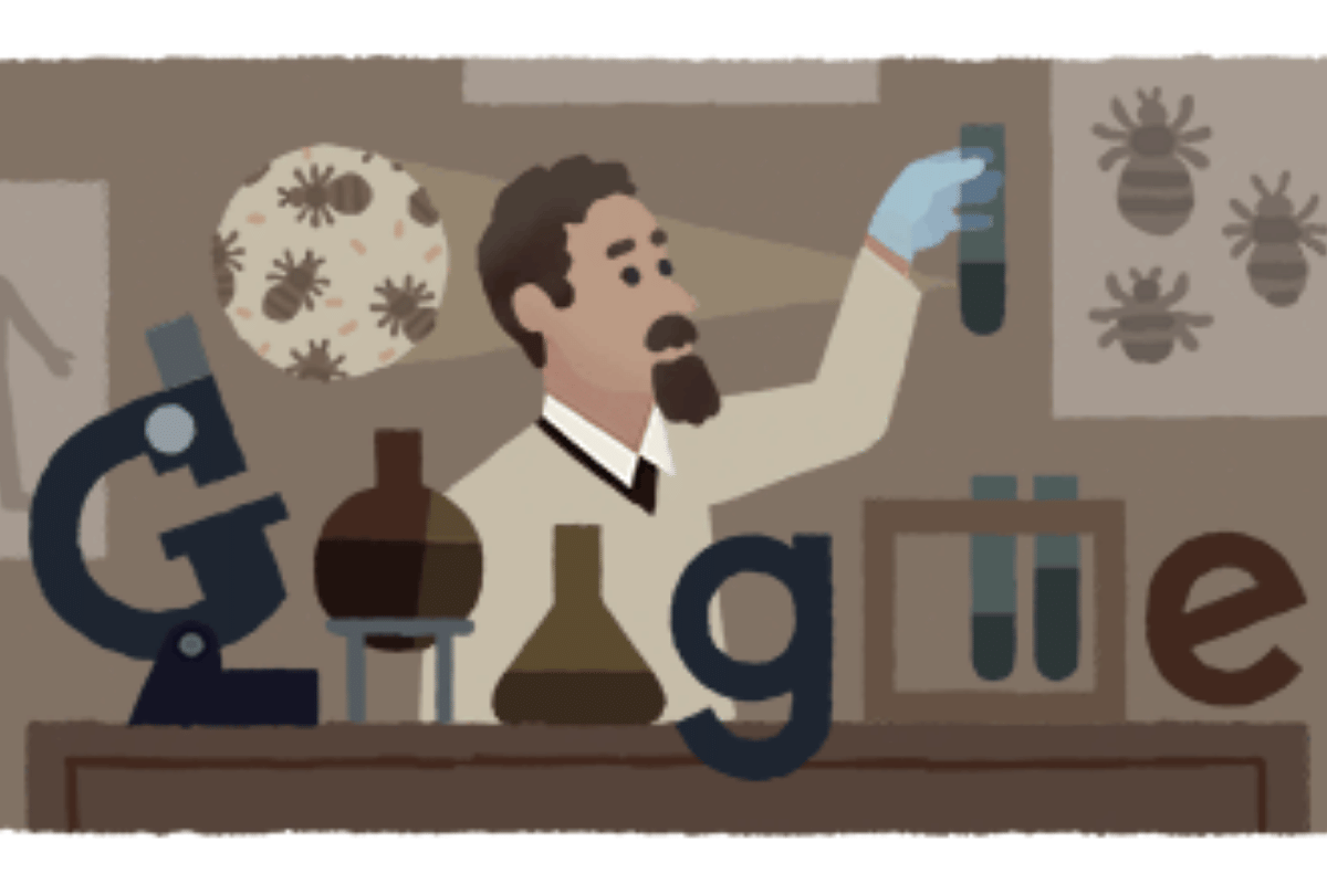 Google Doodle celebrates 138th birthday of polish Rudolf weigl