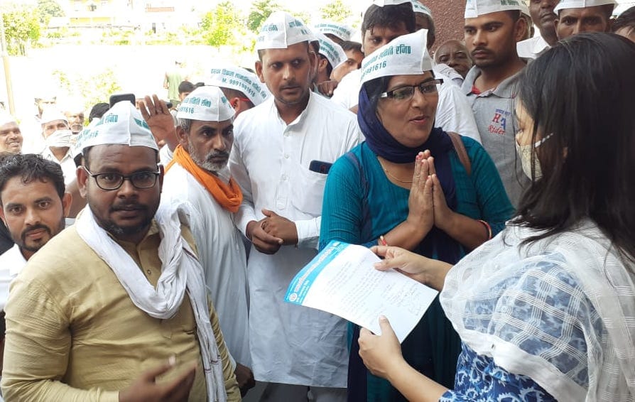 Kashyap Samaj did a foot march, sought reservation