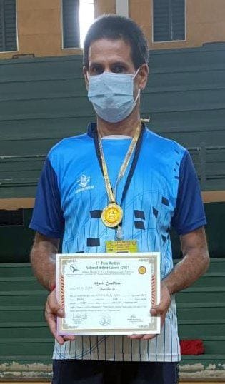 Dashrath Wins Gold Medal in Badminton
