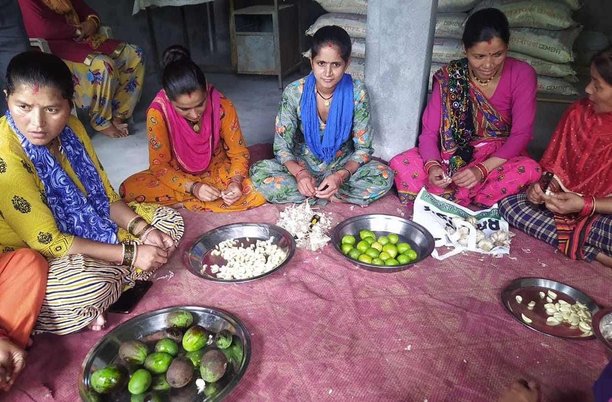 Women becoming self-reliant using local resources