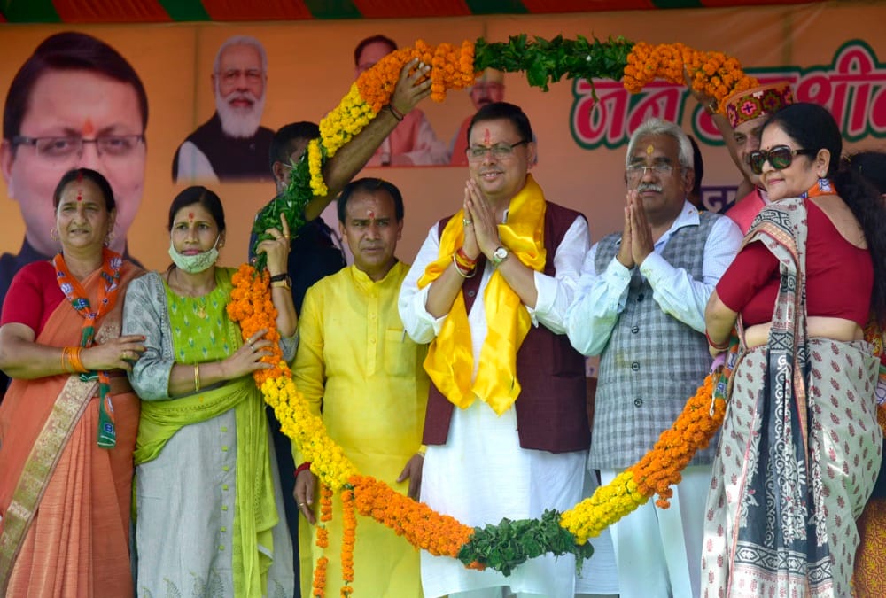 Uttarakhand bjp Jan Ashirwad rally : Youth Bike Rally and Huge Welcome of CM Pushkar singh dhami photos