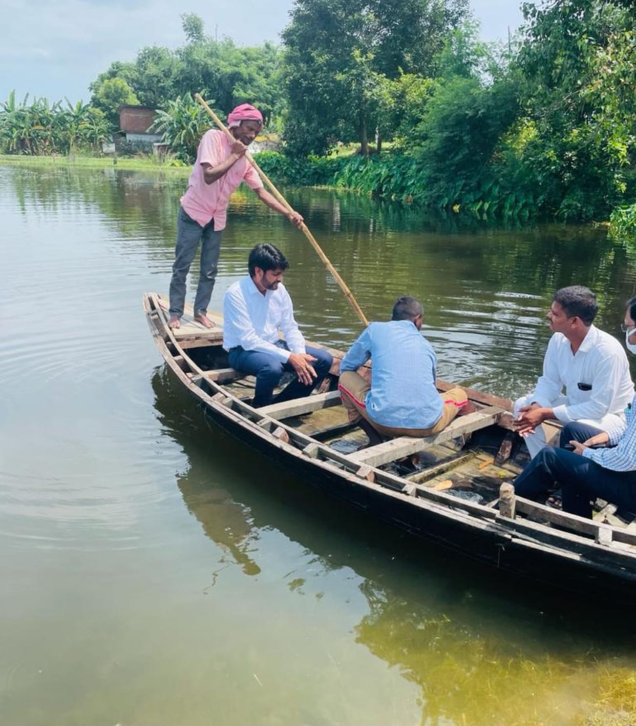 Due to the boom in Saryu, three villages were cut off