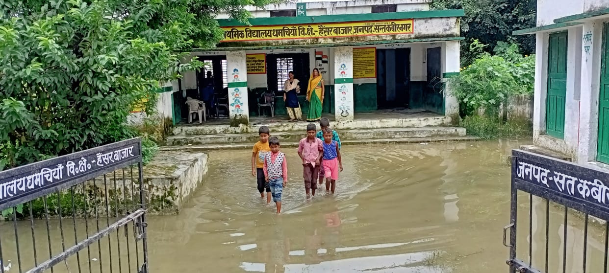 water logging in 60 schools