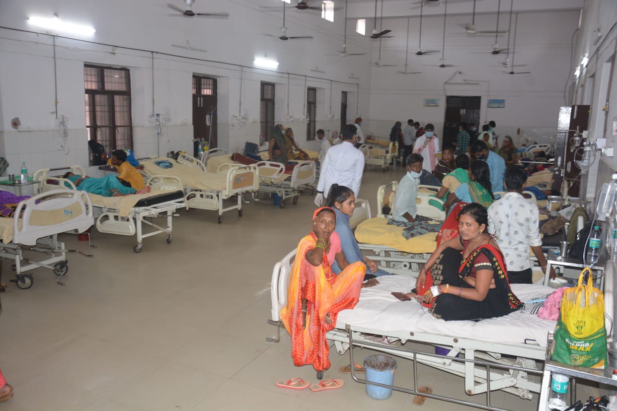 330 patients admitted in hundred bed hospital