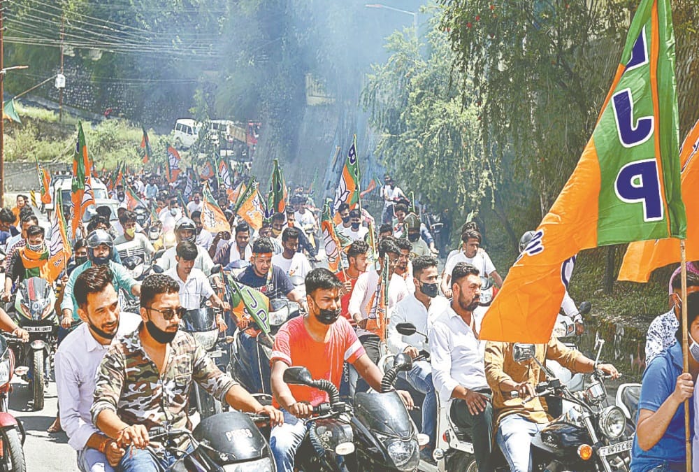 Uttarakhand bjp Jan Ashirwad rally : Youth Bike Rally and Huge Welcome of CM Pushkar singh dhami photos