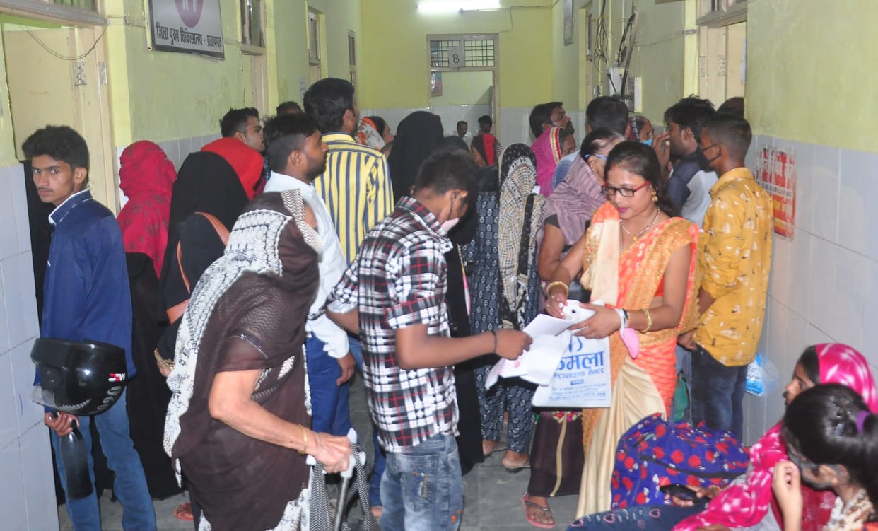 Load of patients in OPD, number reached three thousand per day