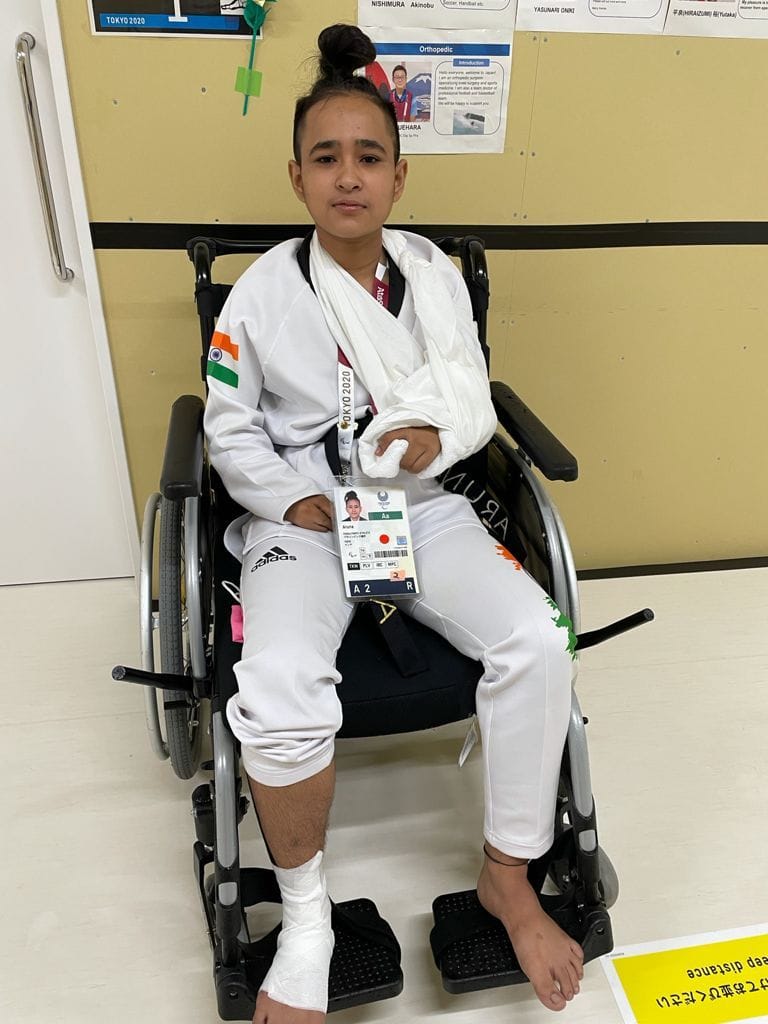 taikwando player aruna tanwar injured in paralympic games, now she can not play next match