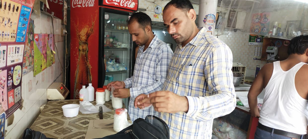Health department gave five samples filled with dairies, gave instructions to improve the system