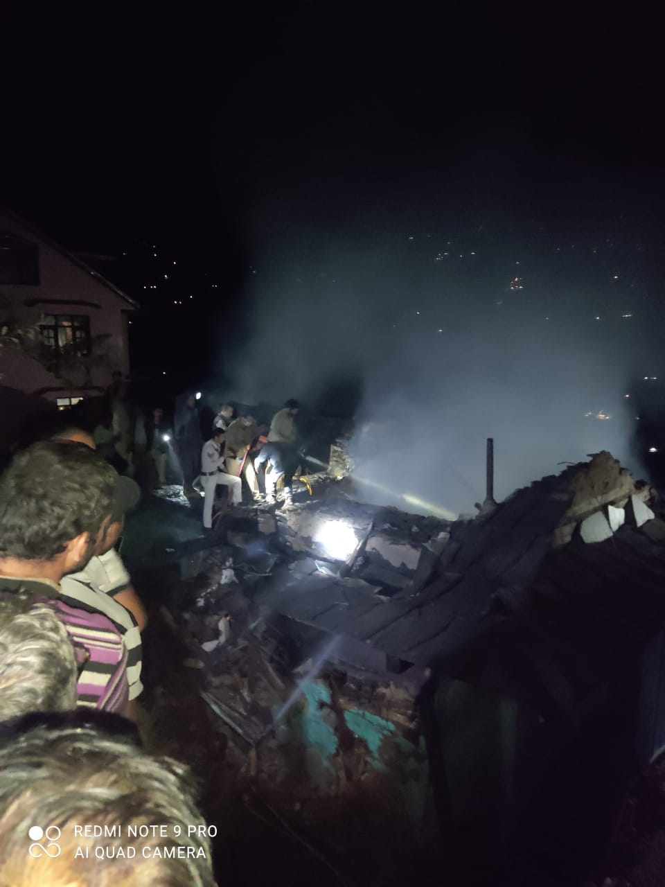 Two-storey house burnt in Chaugan of Kotkhai