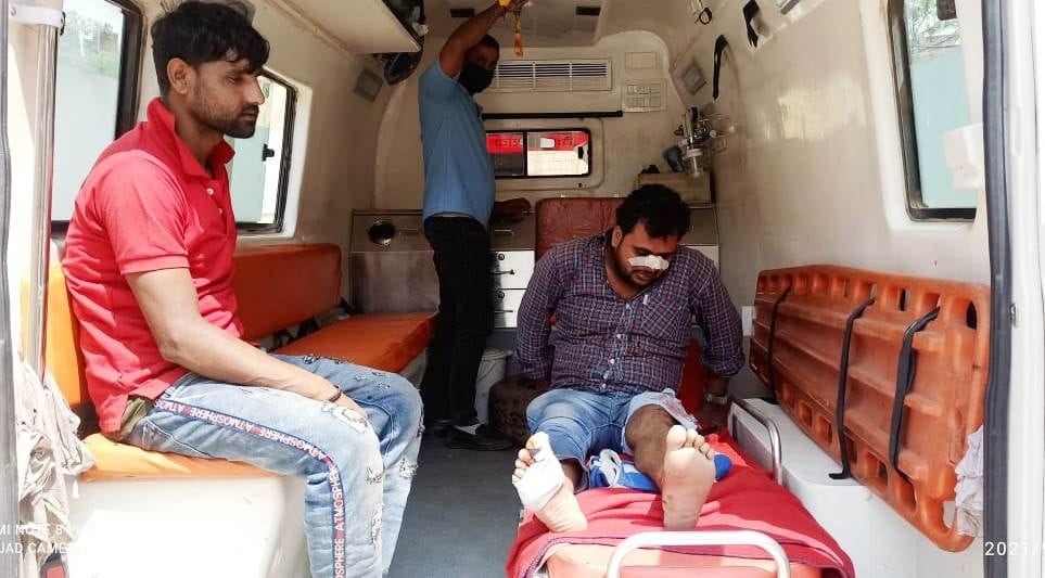 two injured in road accident