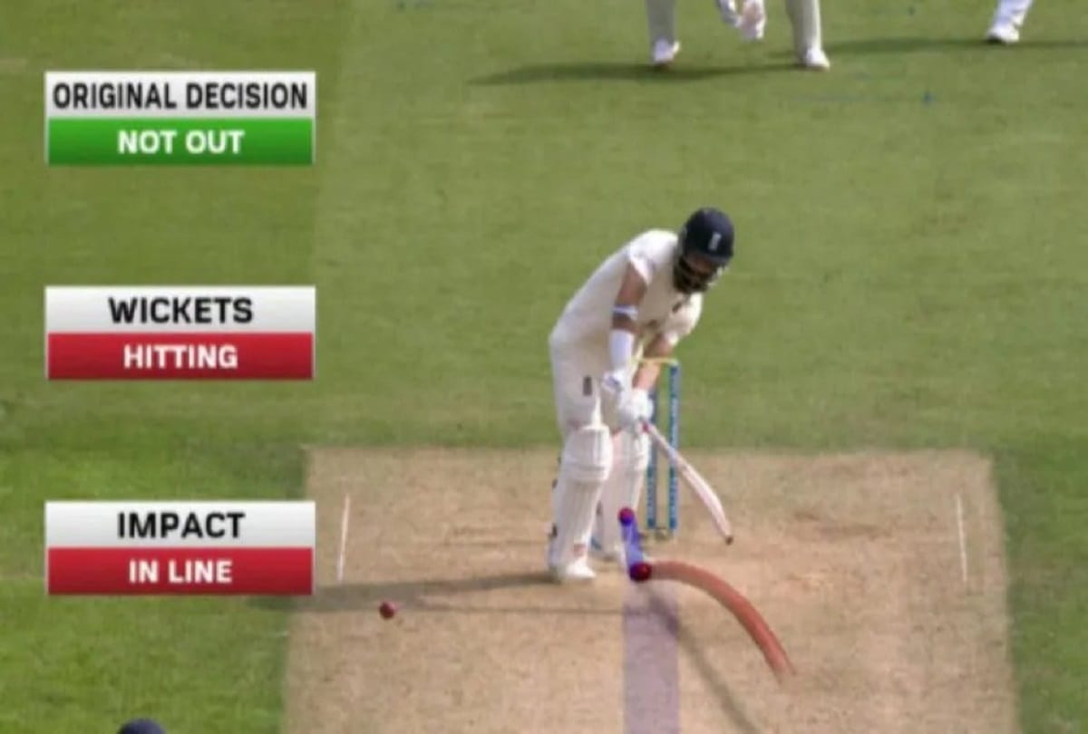 India vs England oval test Moeen Ali was out on Jasprit Bumrah's ball but no Indian player even appealed