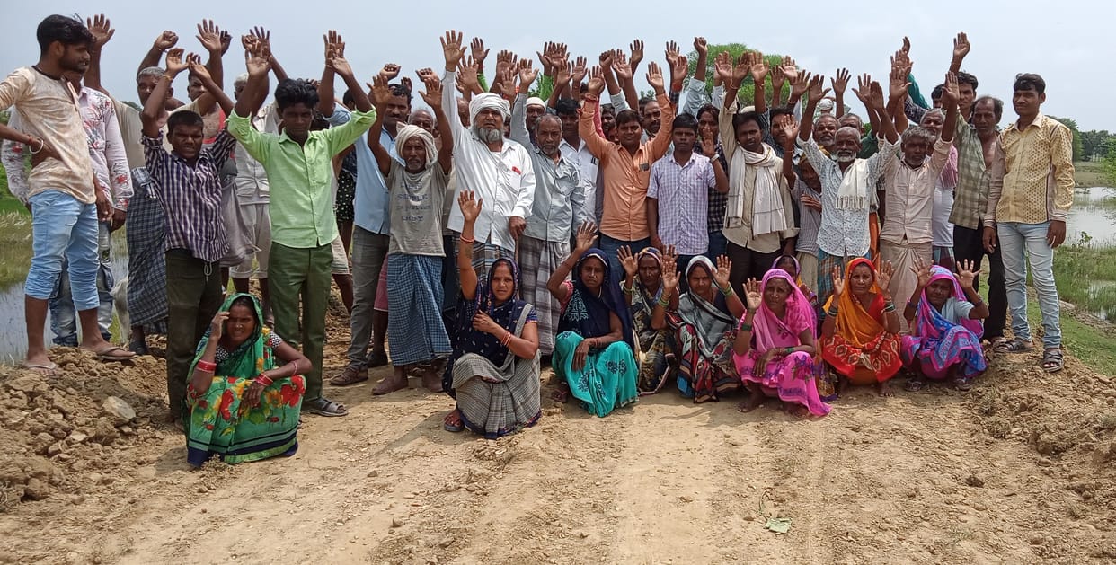 Road construction stopped due to non-receipt of land compensation