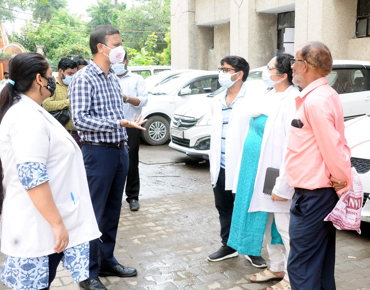 Population research team inspected the district hospital