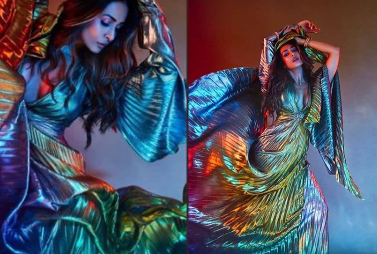 Malaika arora wearing matellic mermaid gown photos goes viral on social media