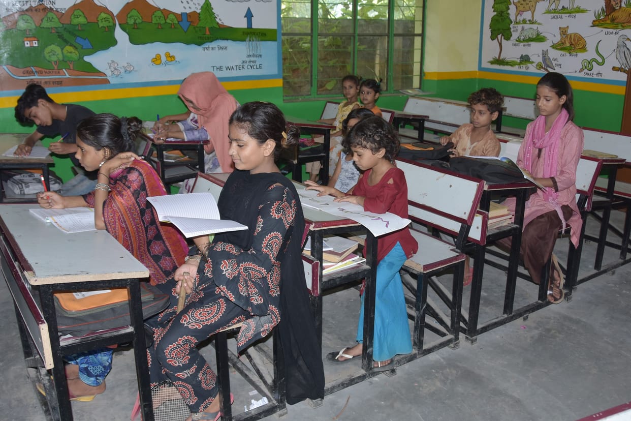 Children reaching schools without uniform