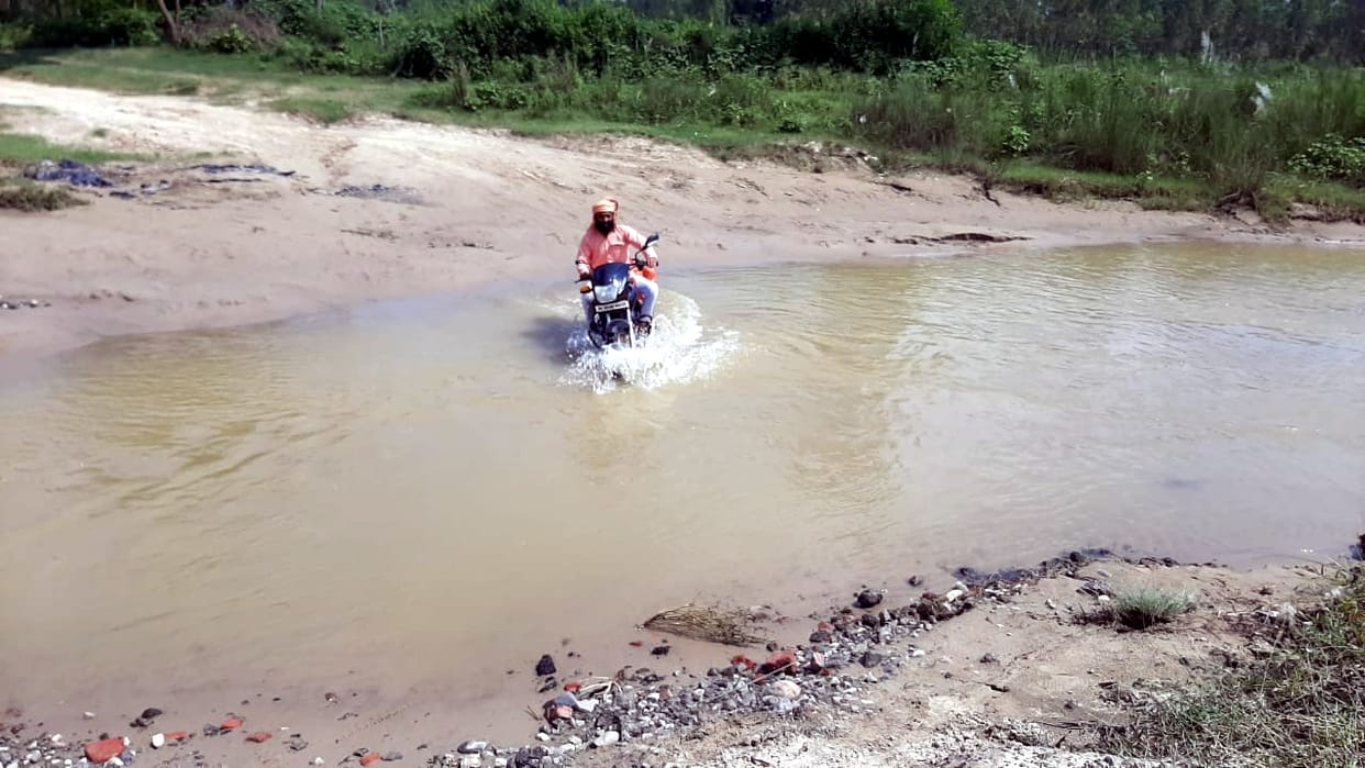 Threatened to cross the river