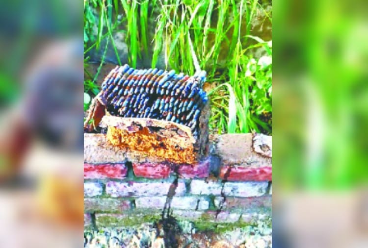 Iron box full of cartridges found buried in the field in Firozpur of Punjab