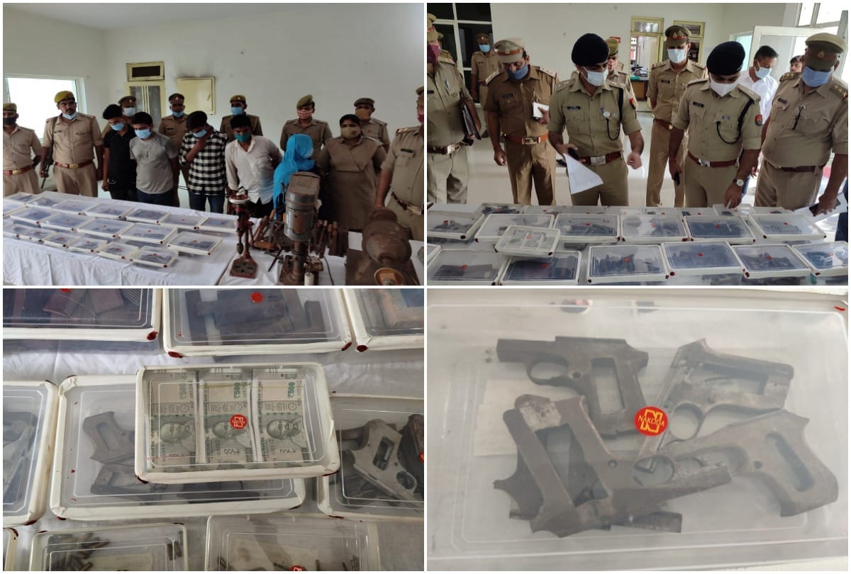illegal  Arms factory busted Pistols were being made in the basement, artisans used to come from Munger
