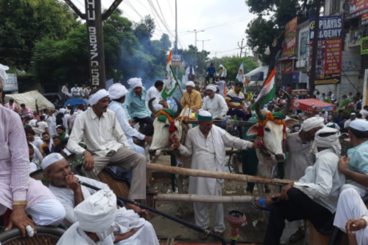 Kisan Mahapanchayat in pictures: Farmers reached Muzaffarnagar with hookah and tricolor gamchas, asked questions to the government