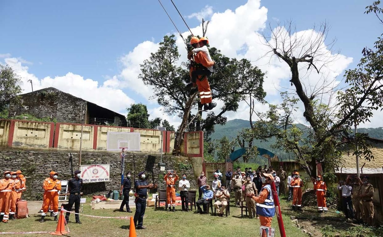 Mock drill: Rehearsal to rescue students trapped in debris during earthquake