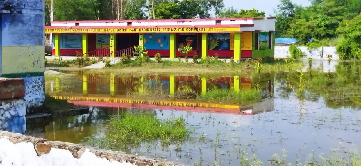 water logging in composit school harivanshpur