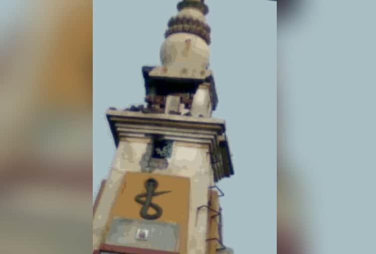 Lightning fell on the temple in Karnal of Haryana