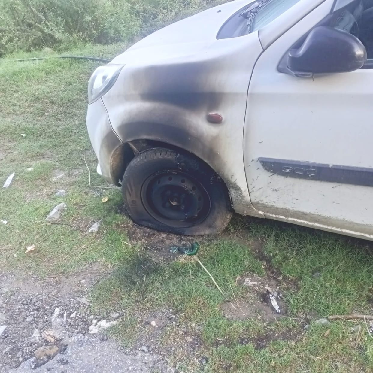 car on fire