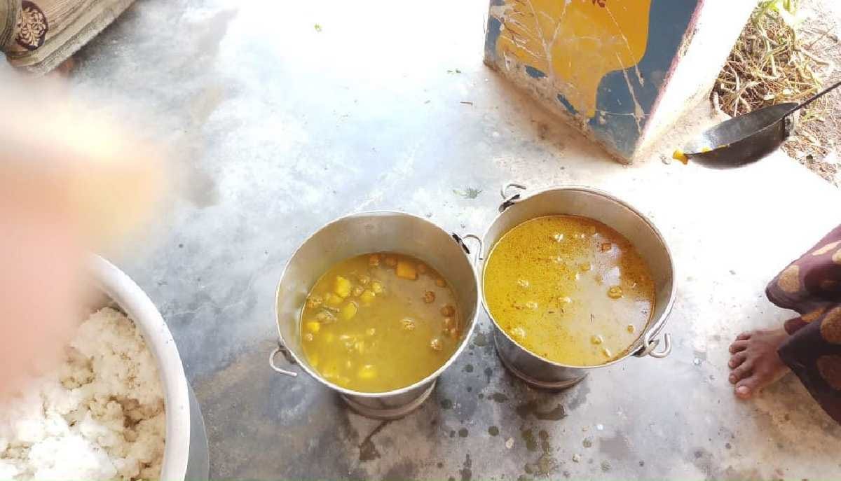 mid day meal school milk missing from students plate in Varanasi