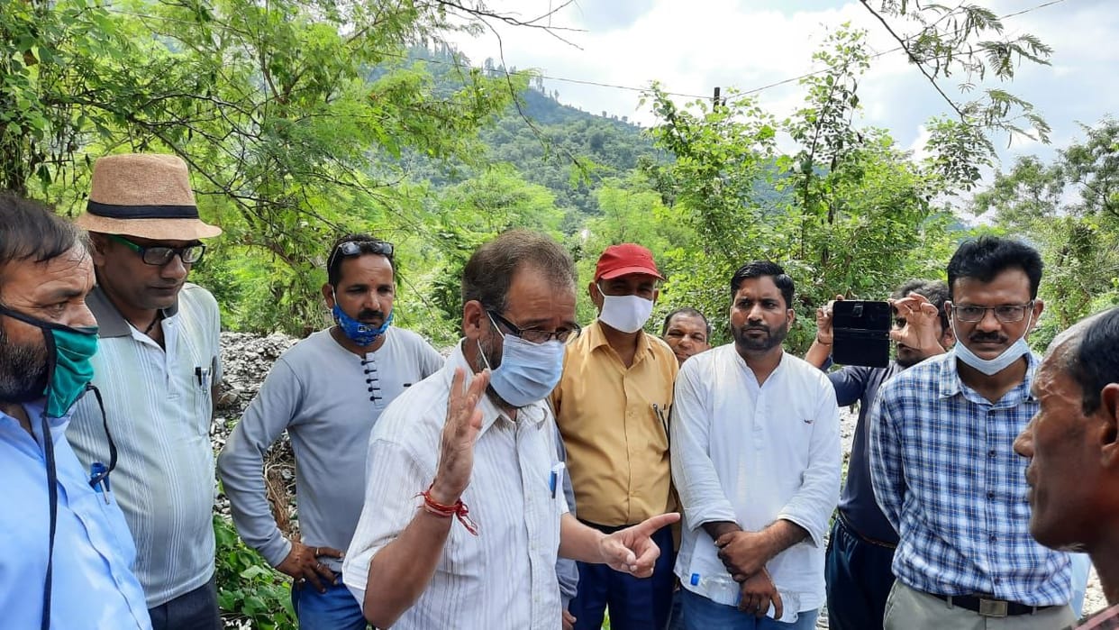 MLA visited the disaster affected area