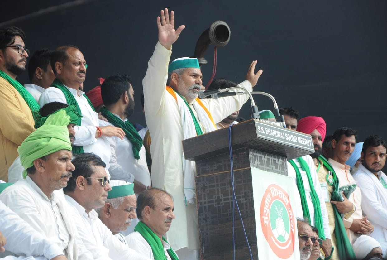 Said BKU spokesperson Rakesh Tikait, PM and CM outsider, they have to go from UP