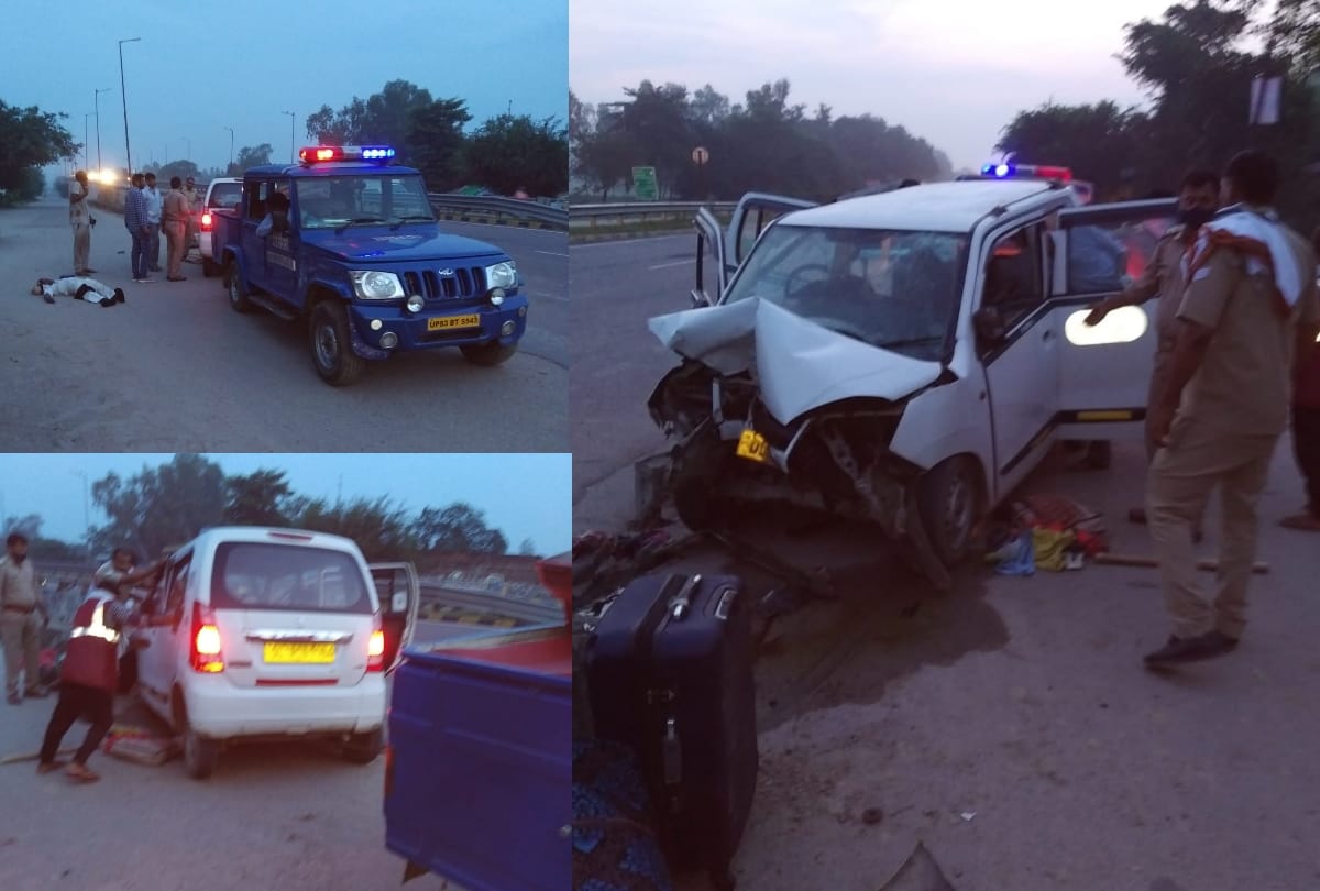 Three died in a car accident in rudauli in Ayodhya.