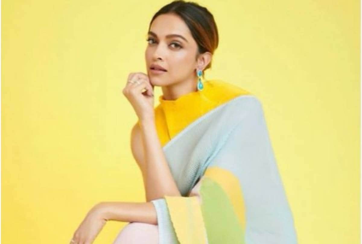 deepika padukone multicolor saree look pictures photos goes viral