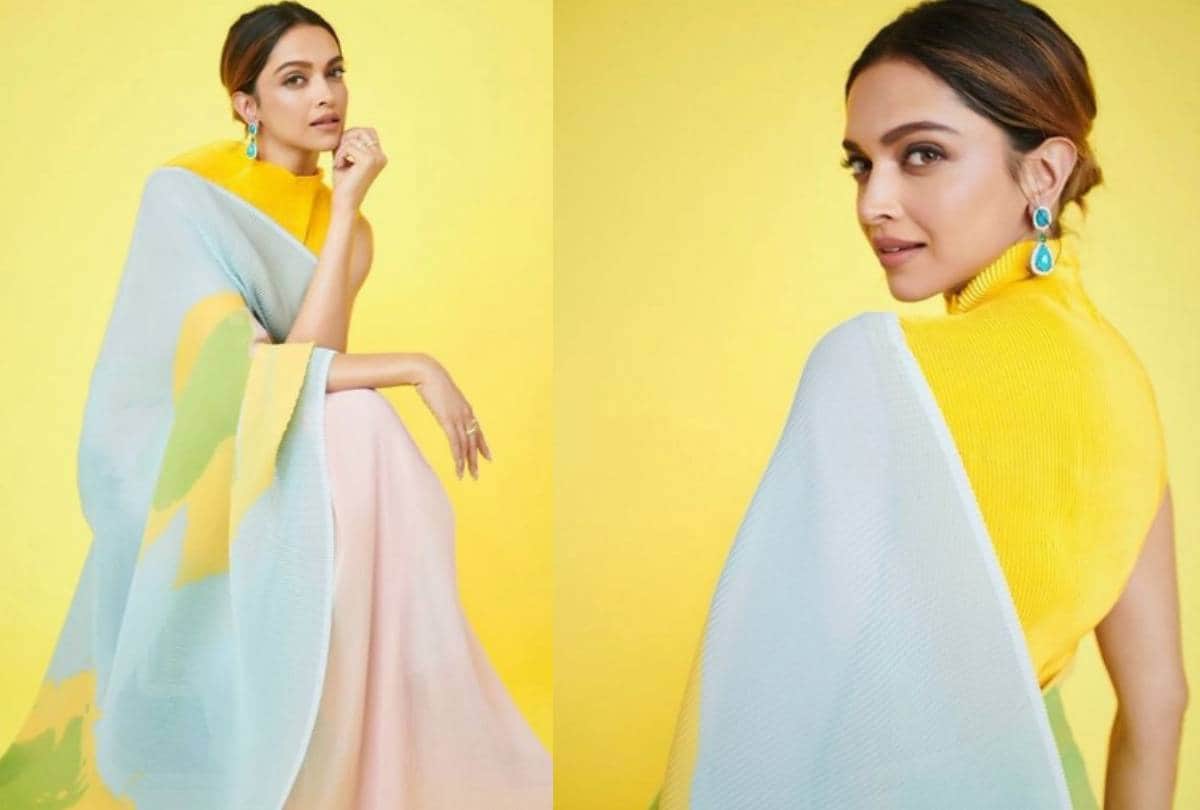 deepika padukone multicolor saree look pictures photos goes viral