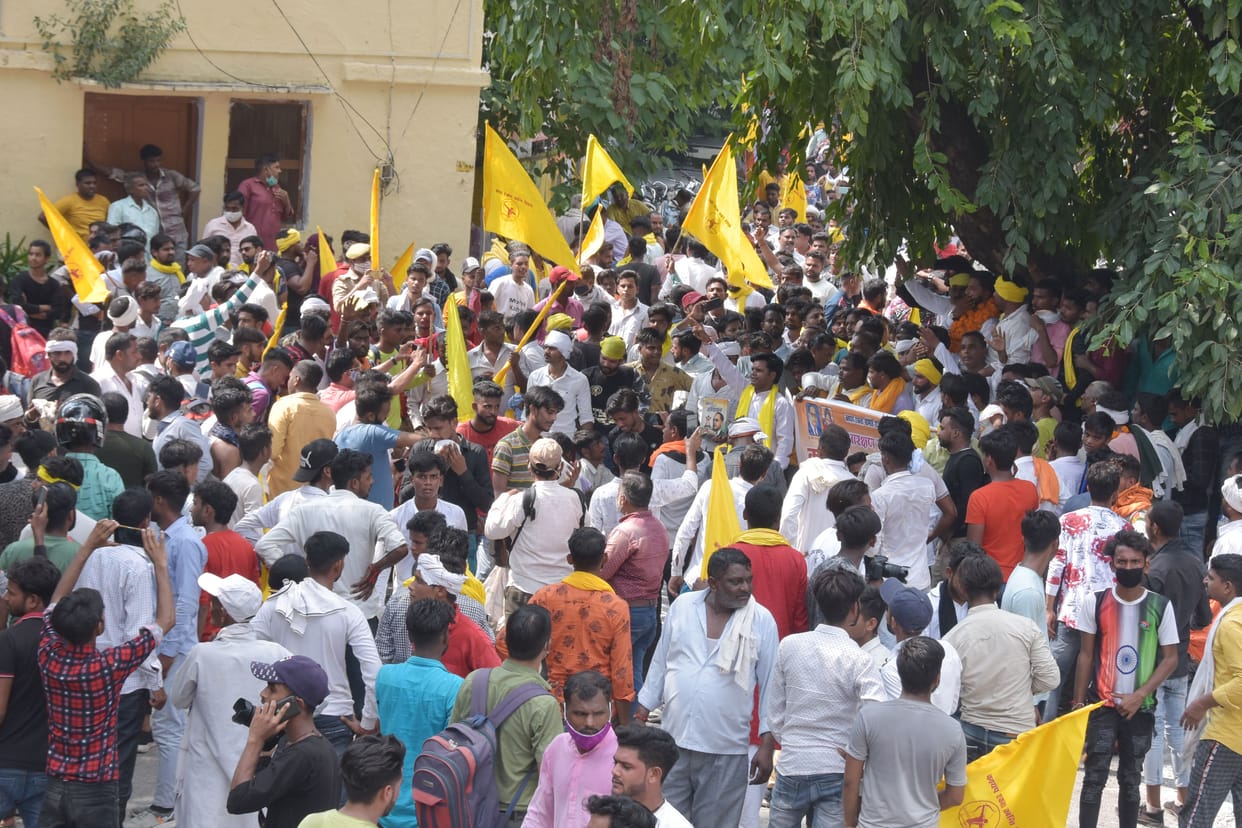 Kashyap Samaj demonstrated for reservation