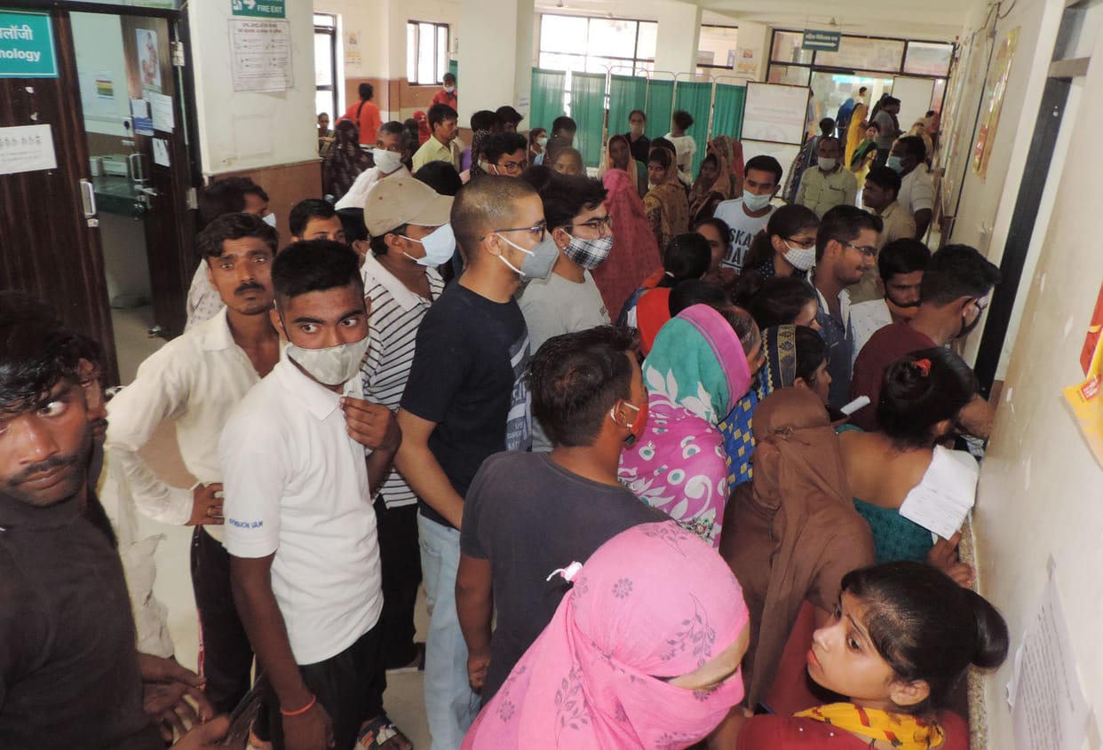 The youths who came to get the vaccine created a ruckus
