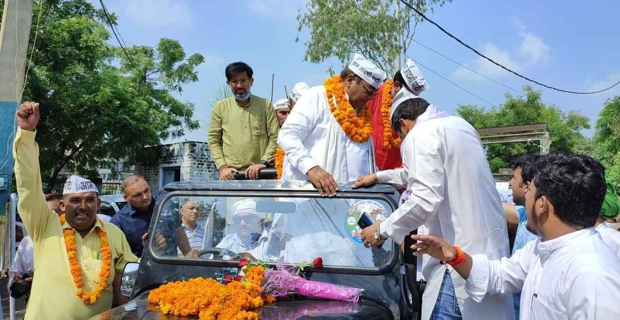 MP Dr. Sushil Gupta started Farmer Mazdoor Khet Bachao Yatra