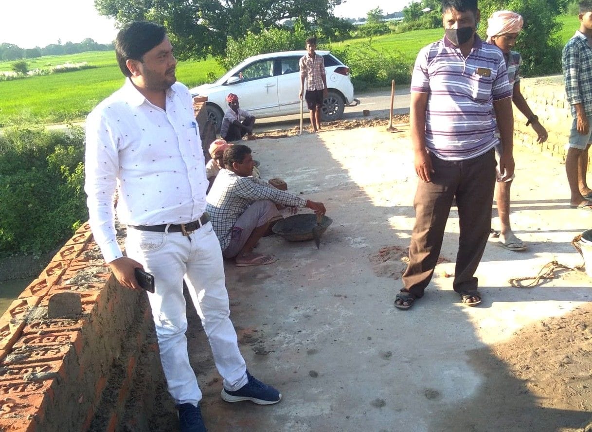 Work stopped on the use of substandard material in the railing of the bridge