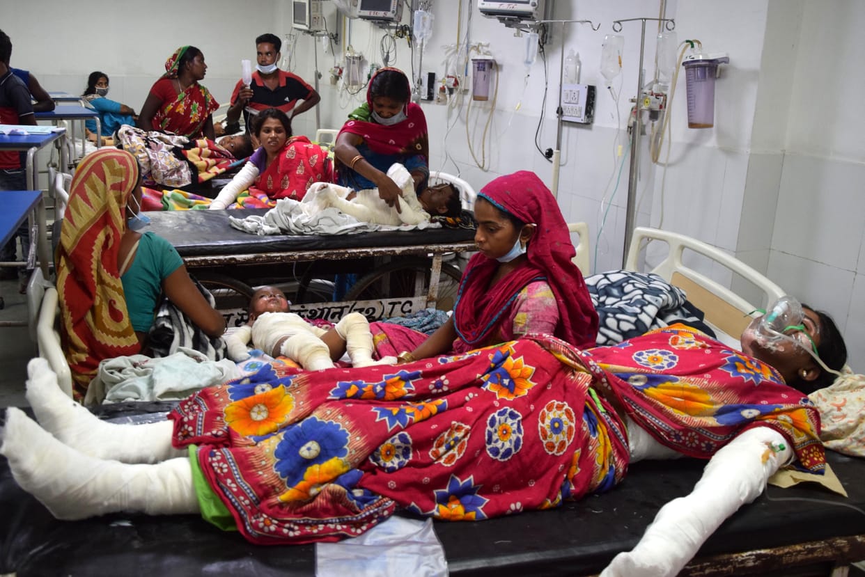 Fire broke out due to gas cylinder leak, 8 scorched including five children