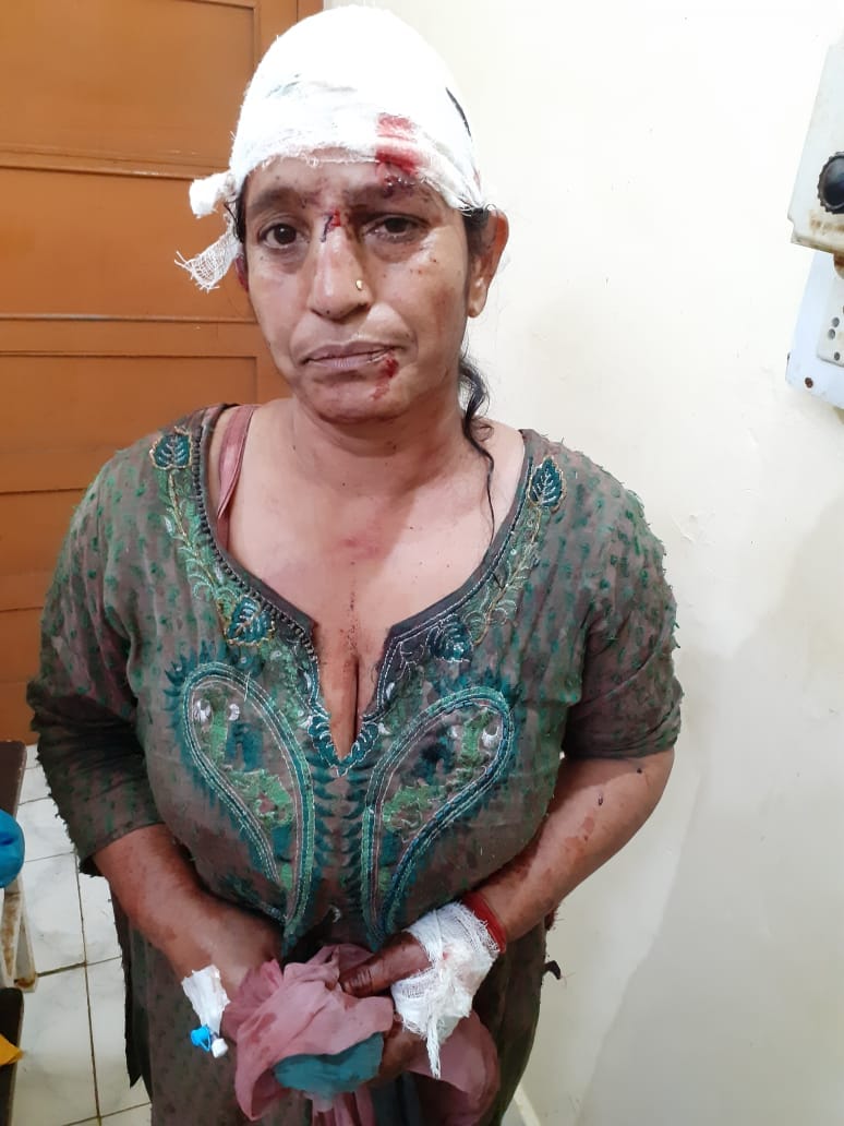 The land dispute turned into a bloody struggle, the women were bled