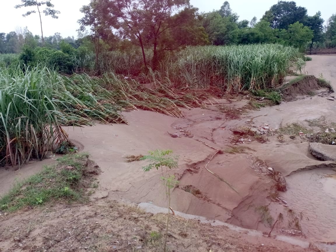 Water level of rivers increased after heavy rain