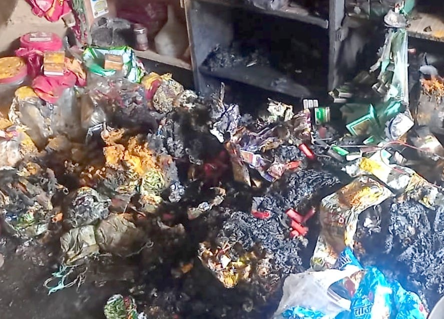 Shop goods including 25 thousand cash destroyed by fire