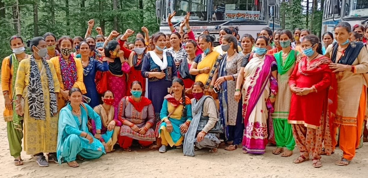 Vidhan Bhavan of Anganwadi workers marched today
