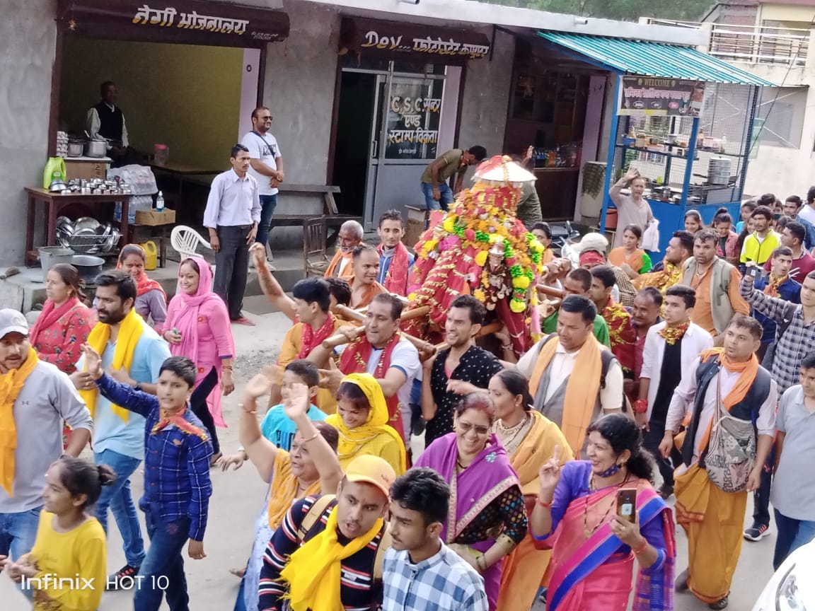 Grand welcome of Mother Nanda in Chepado village