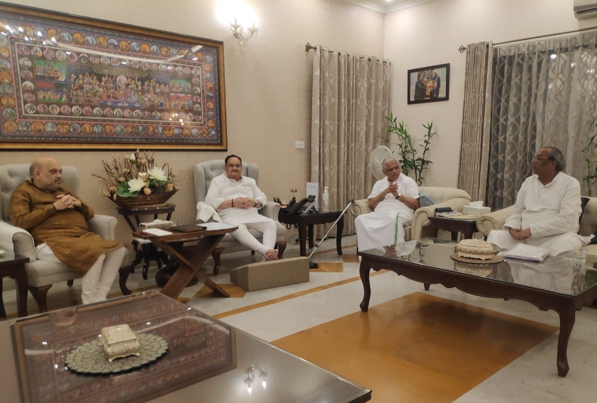 Sanjay Nishad meeting with JP nadda and Amit Shah in Delhi.