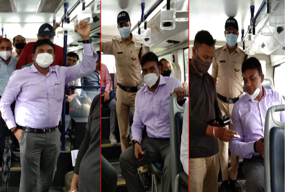 Dehradun News: DM Rajesh Kumar Travelled in Smart city Electric Bus for Inspection Photos