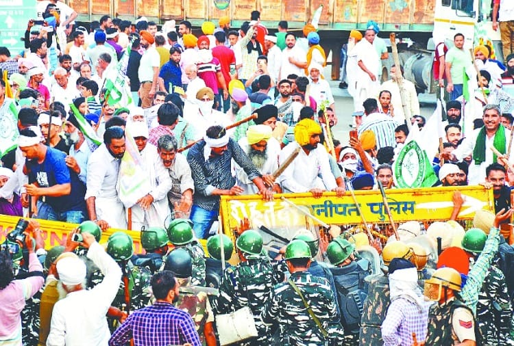 Security Circle of Karnal Administration Collapsed in two hours during Farmers Protest