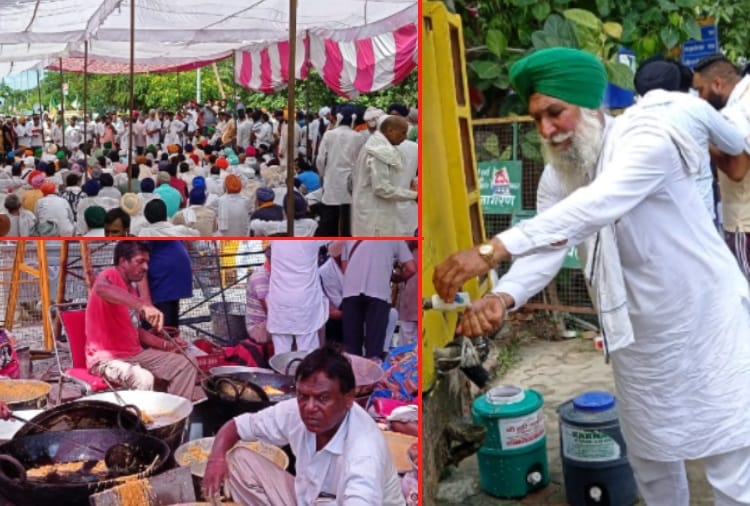 Kisan Andolan Haryana: Farmers Put Up Tents For Their Dharna In Karnal